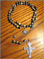 SHF1 - 5 decade rosary with sacred heard centerpiece